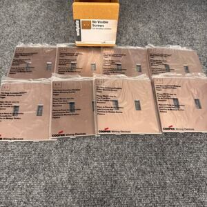 Cooper Wiring Devices Screwless Wallplate Hidden Mounting Screws Toggle